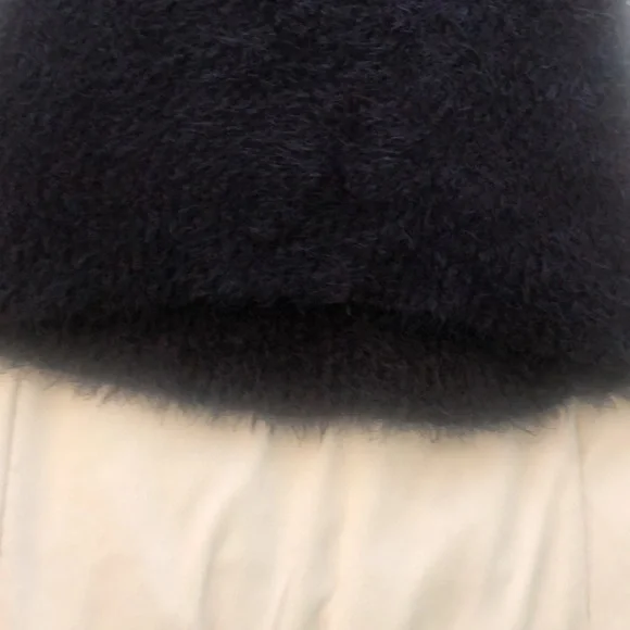 Express eyelash long sleeve sweater dark maroon purple and black high low front - Picture 6 of 9